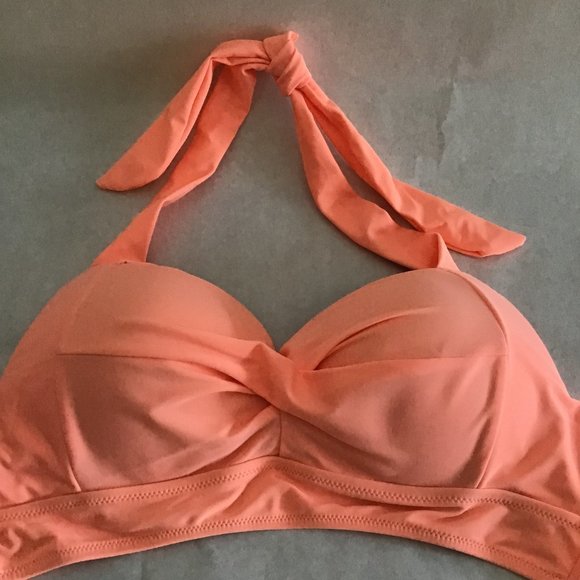 Hot peach bikini top size L - Picture 1 of 4
